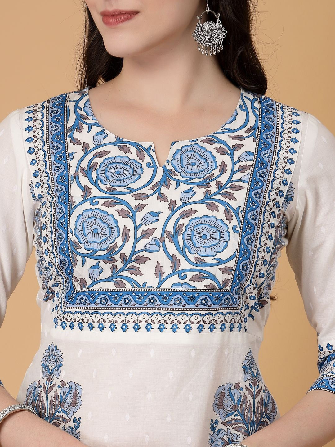Cotton Printed Straight Kurti