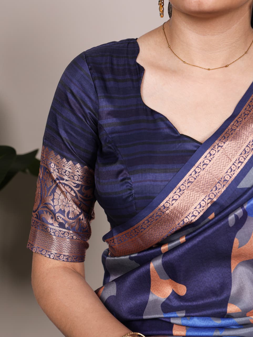 Tussar silk with Viscose border saree