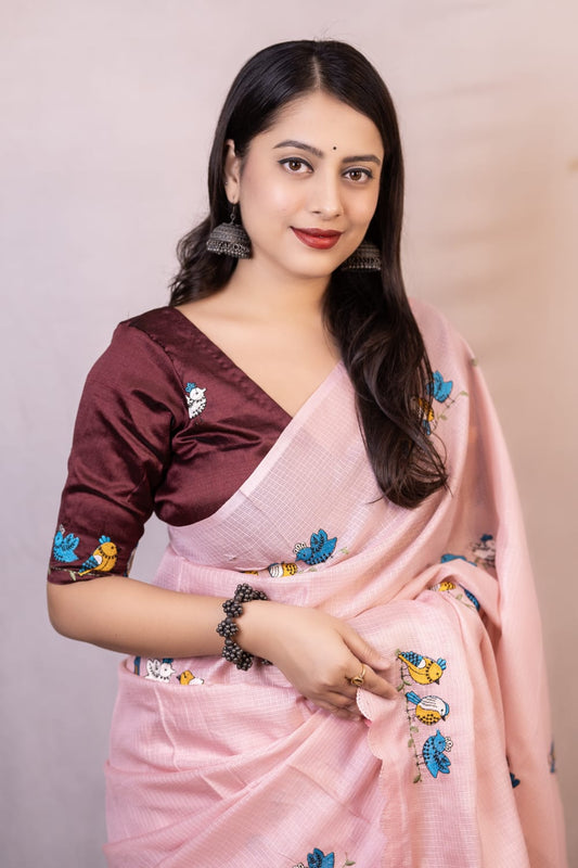 kota embroidery saree