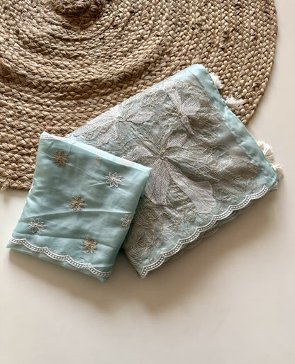 Crystal Tissue Saree