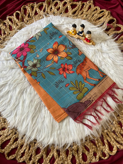 Semi Tussar Silk Saree