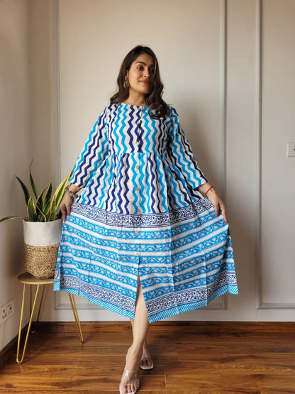 Bagru Hand Block Printed Cotton Peplum Top