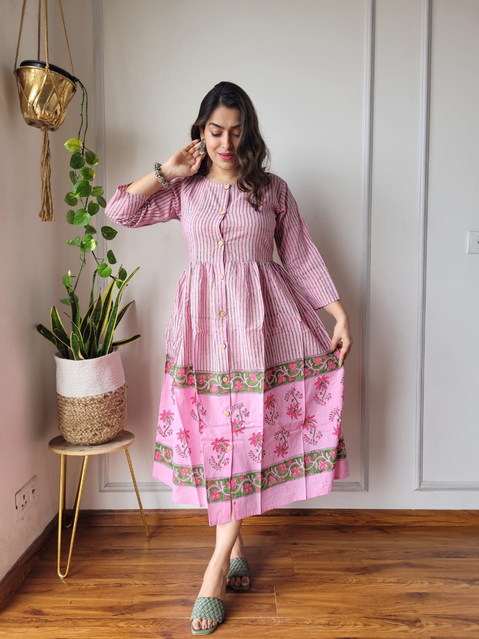 Bagru Hand Block Printed Cotton Peplum Top