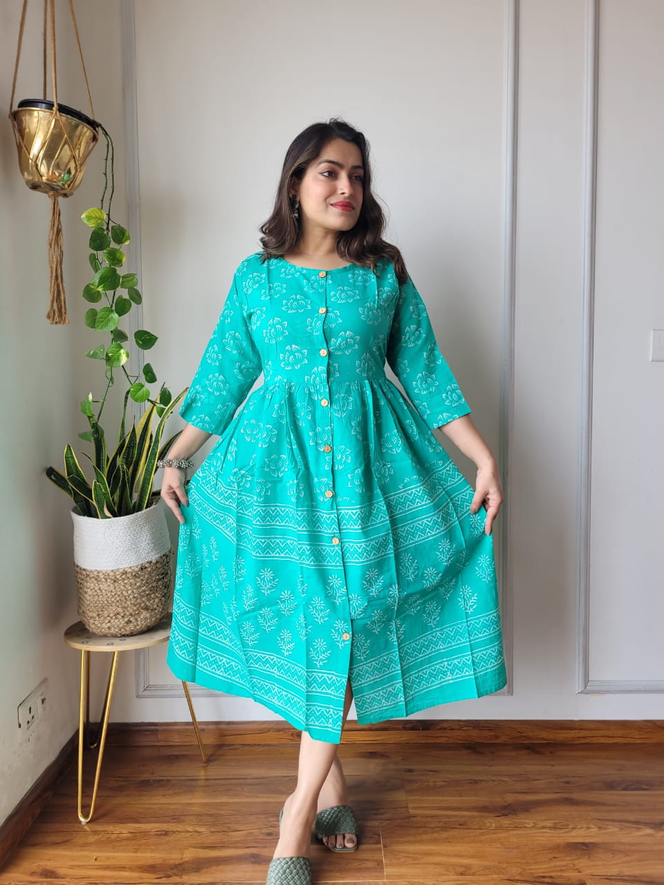 Bagru Hand Block Printed Cotton Peplum Top