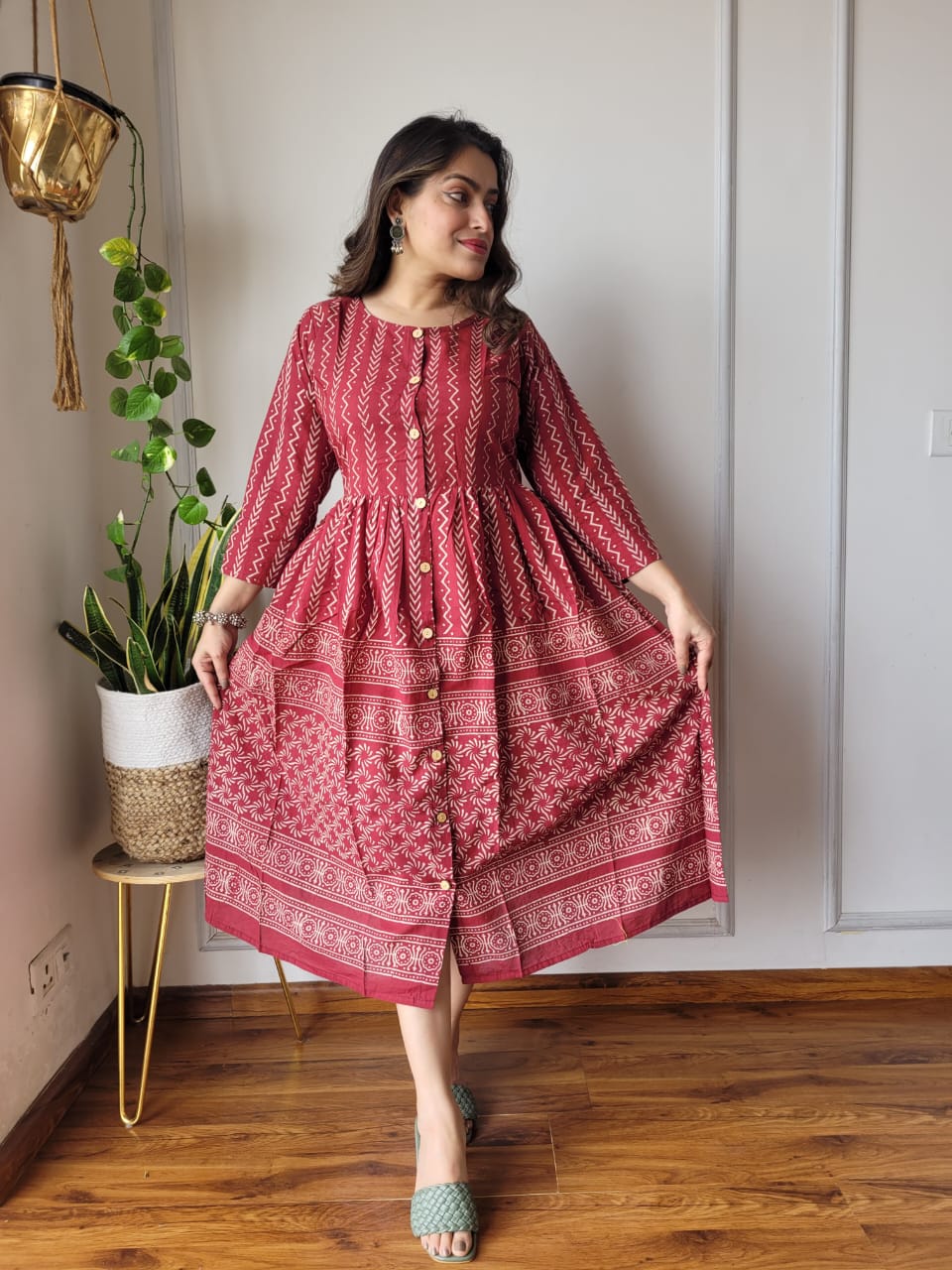 Bagru Hand Block Printed Cotton Peplum Top