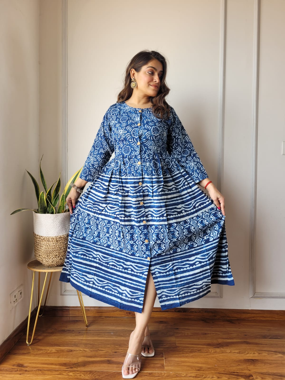 Bagru Hand Block Printed Cotton Peplum Top