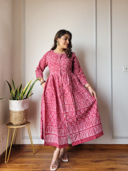 Bagru Hand Block Printed Cotton Peplum Top