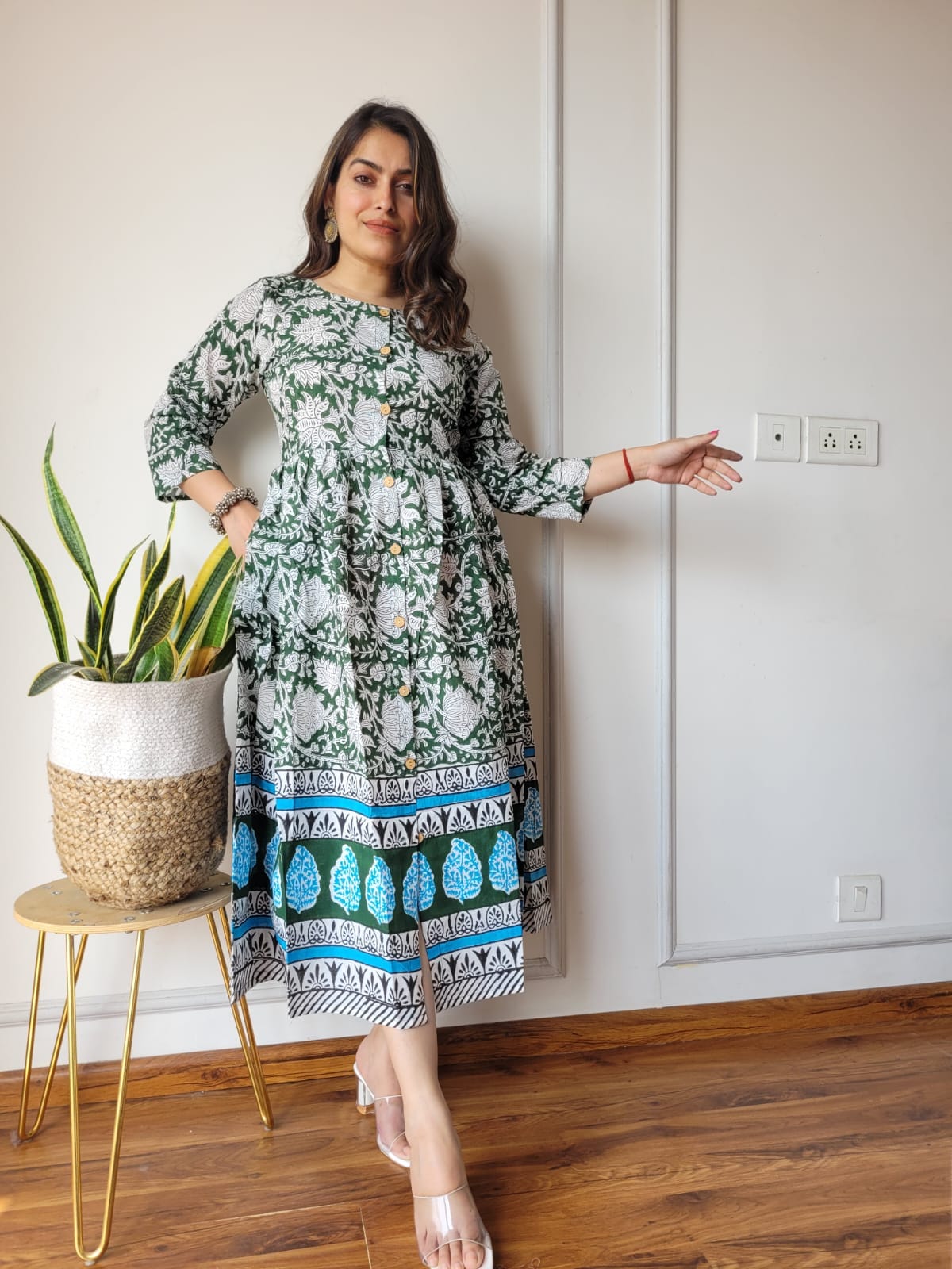 Bagru Hand Block Printed Cotton Peplum Top