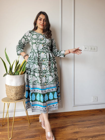 Bagru Hand Block Printed Cotton Peplum Top