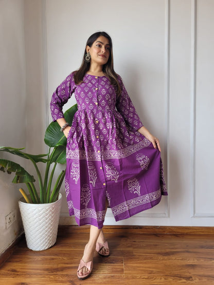 Bagru Hand Block Printed Cotton Peplum Top