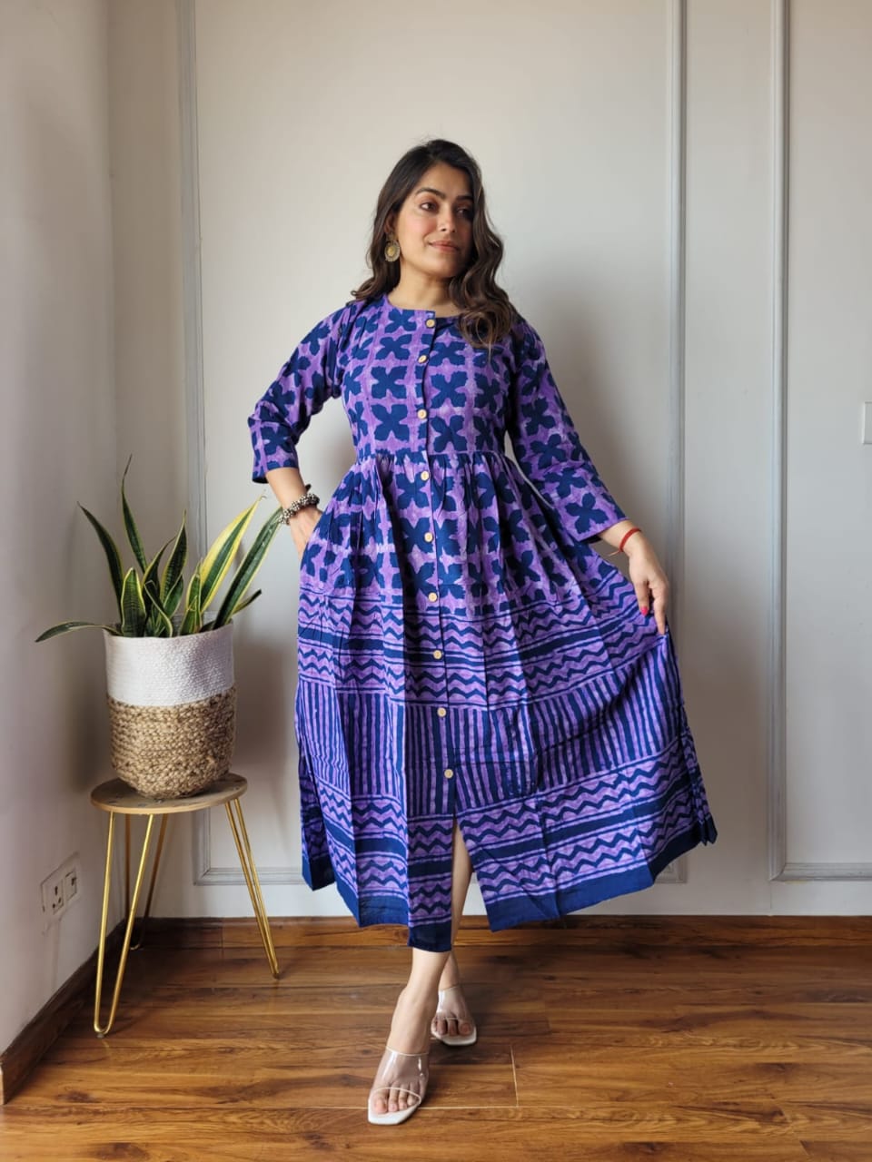 Bagru Hand Block Printed Cotton Peplum Top