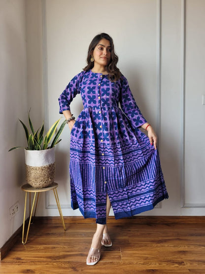 Bagru Hand Block Printed Cotton Peplum Top