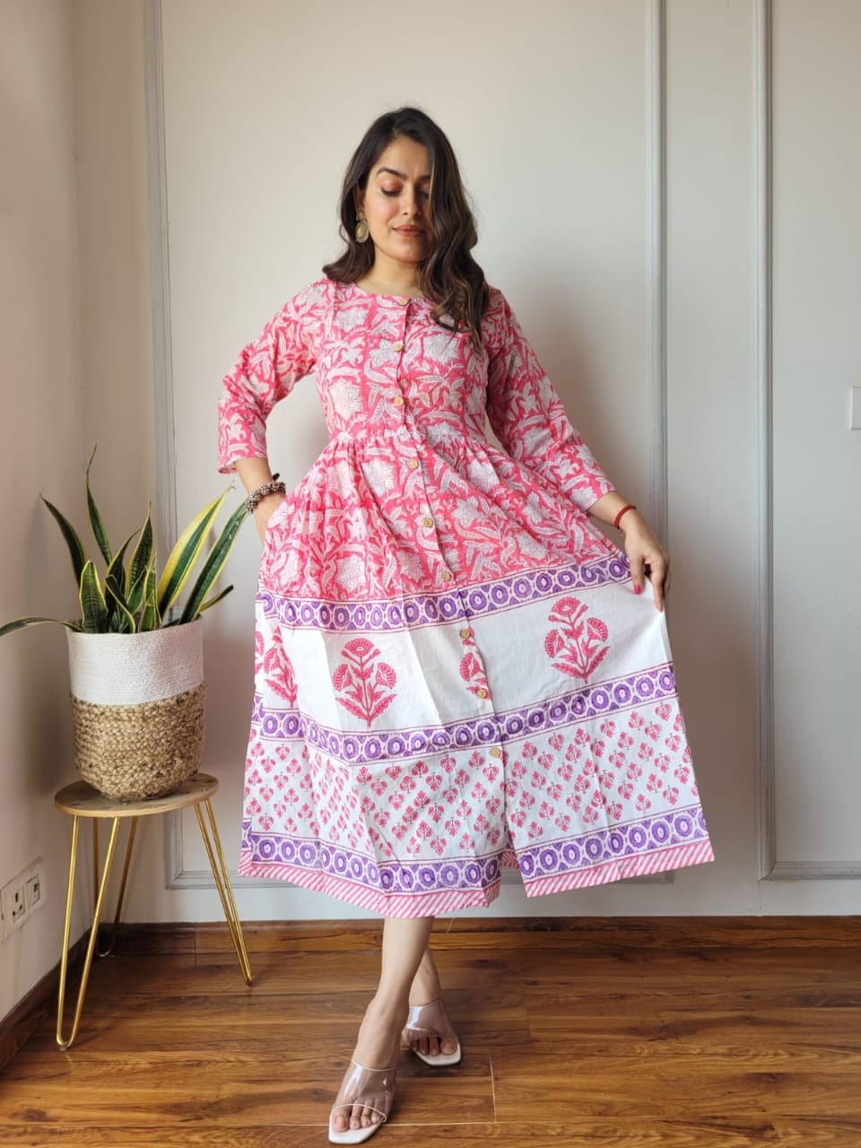 Bagru Hand Block Printed Cotton Peplum Top