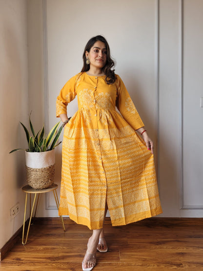 Bagru Hand Block Printed Cotton Peplum Top
