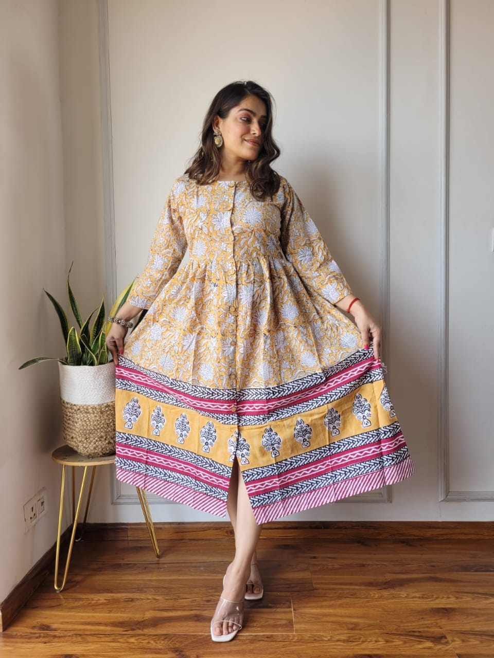 Bagru Hand Block Printed Cotton Peplum Top