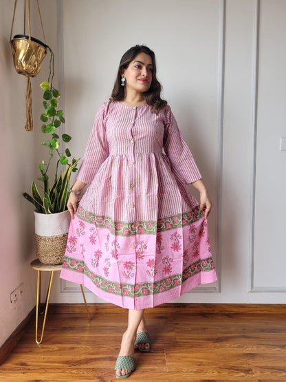 Bagru Hand Block Printed Cotton Peplum Top