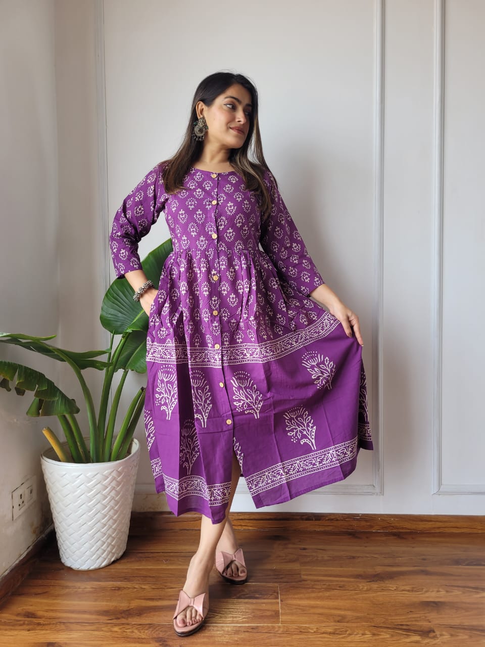 Bagru Hand Block Printed Cotton Peplum Top