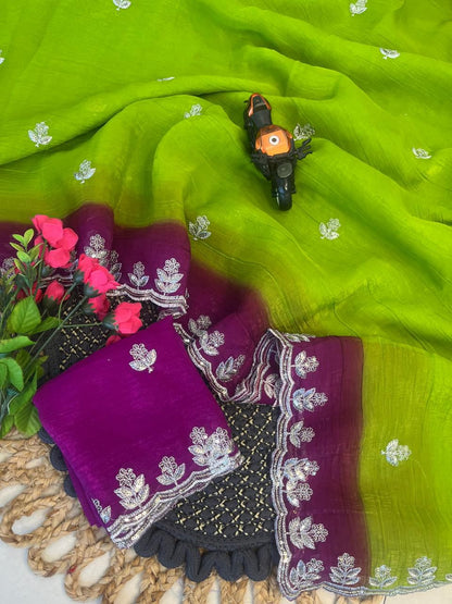 Crunchy Silk Saree