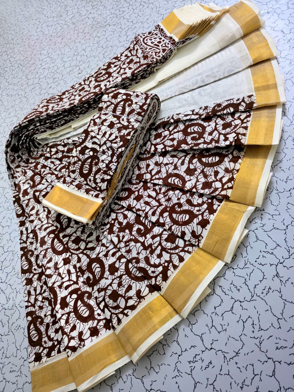 kerala cotton Printed saree