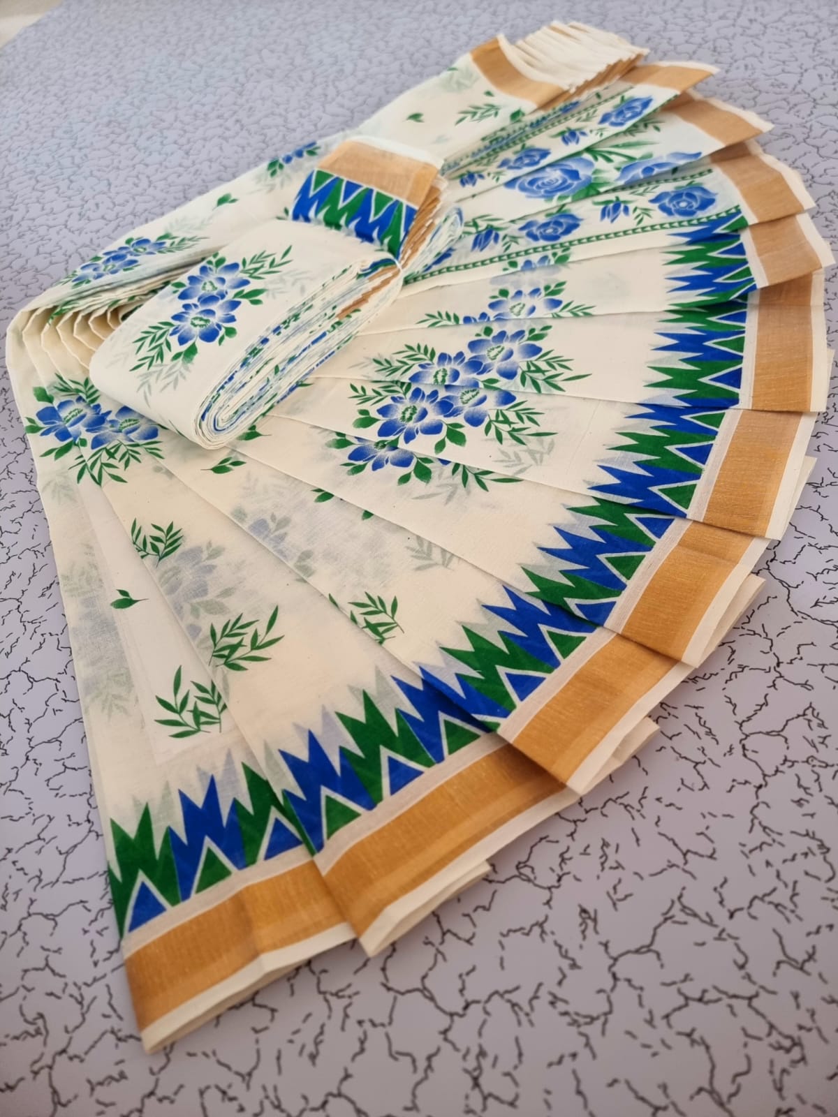 kerala cotton Printed saree