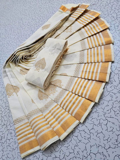 kerala cotton Printed saree