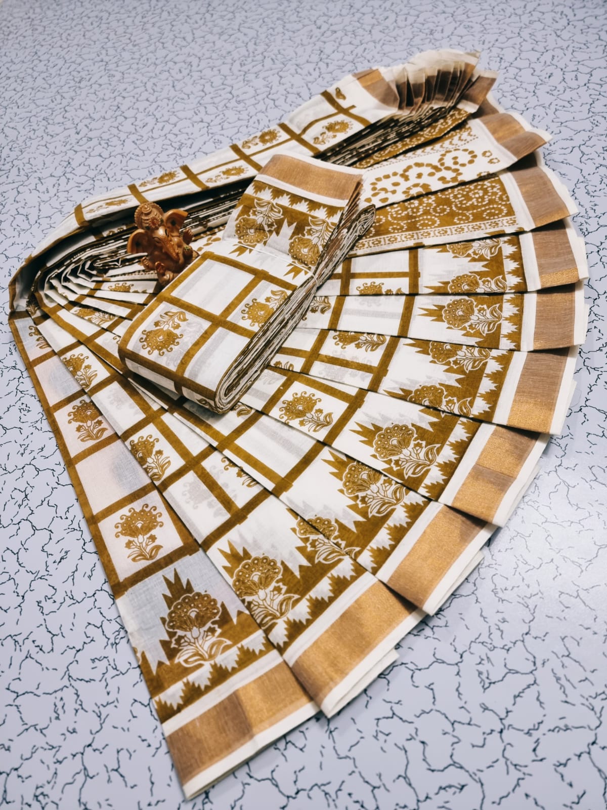 kerala cotton Printed saree
