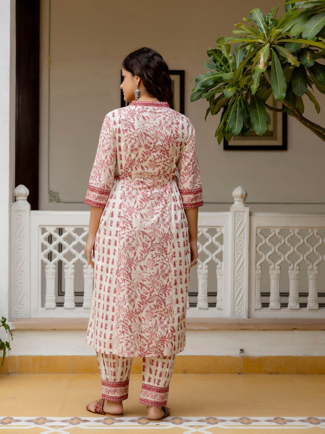 Simple Cotton Printed Kurti Pant Dupatta Set