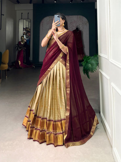 COTTON SILK LEHENGA