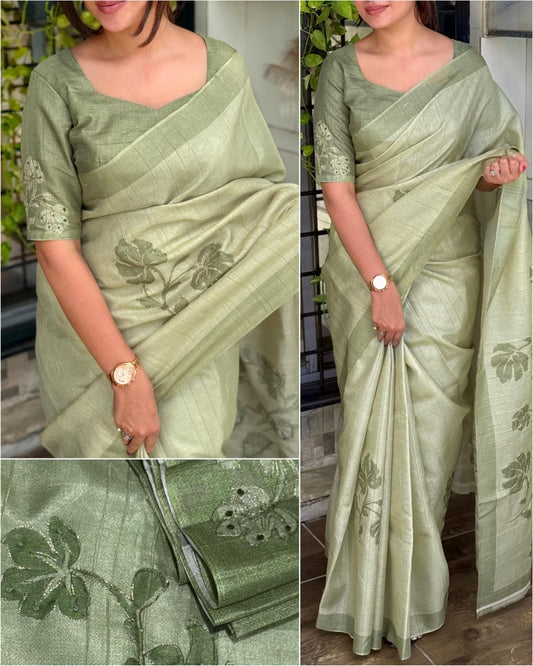 PREMIUM LENEN COTTON SAREE