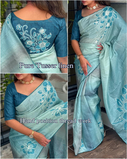 PREMIUM LENEN COTTON SAREE