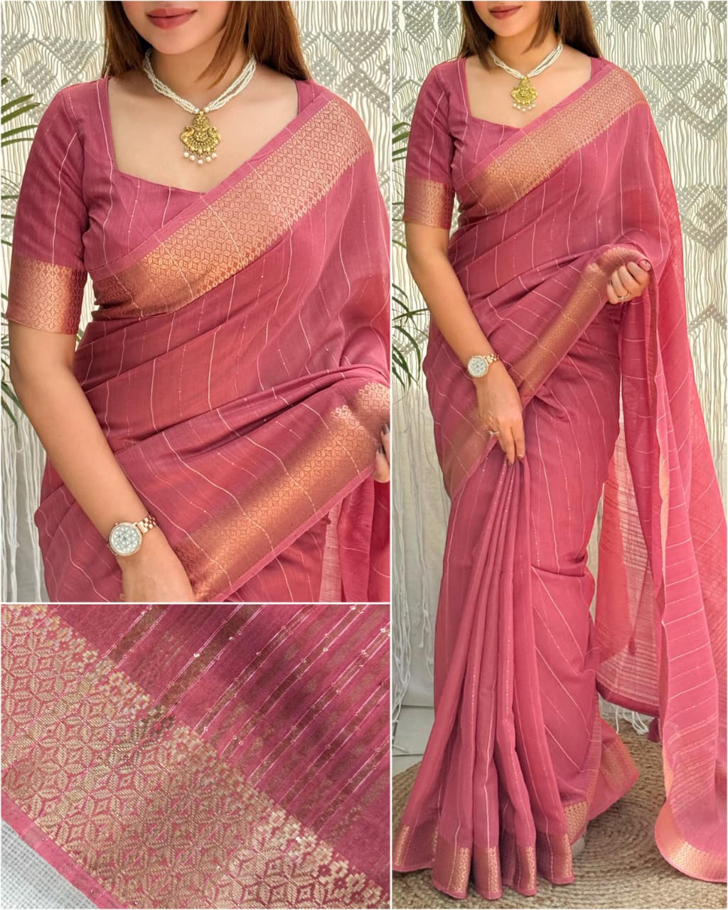 Solid Colored Causal Wear Saree