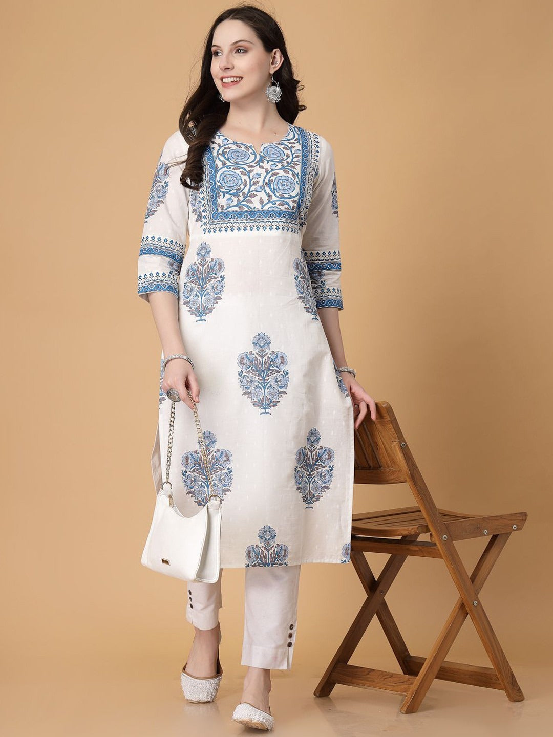 Cotton Printed Straight Kurti