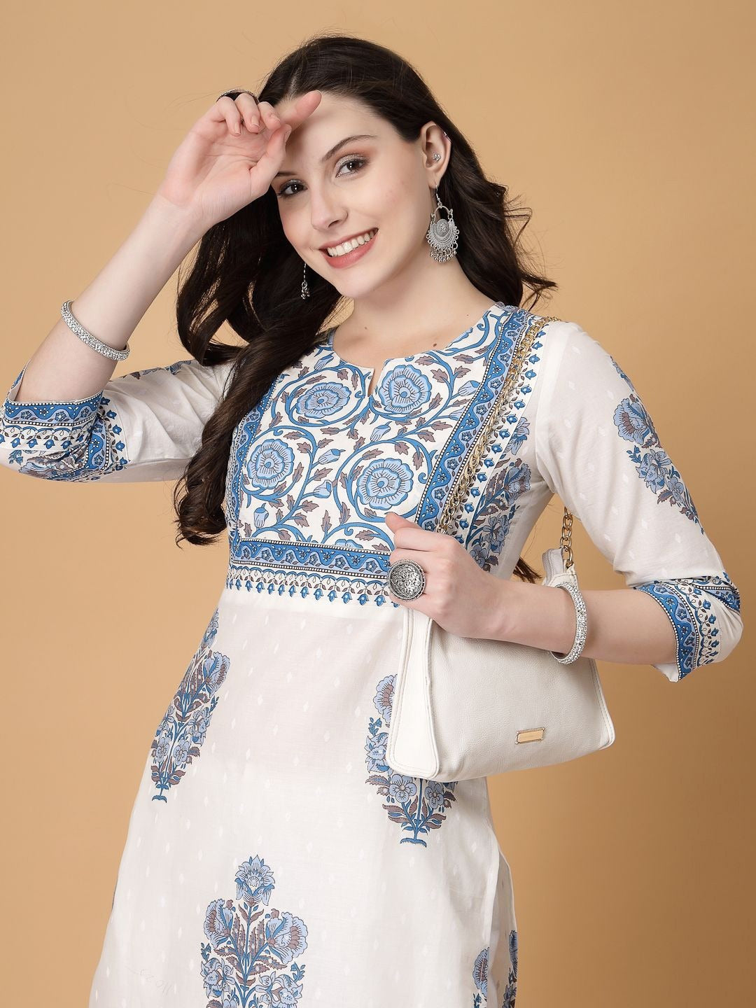 Cotton Printed Straight Kurti