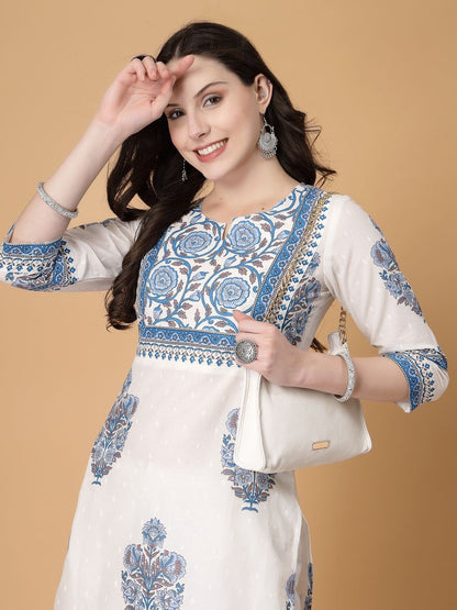 Cotton Printed Straight Kurti