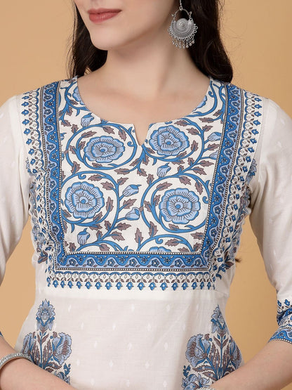 Cotton Printed Straight Kurti