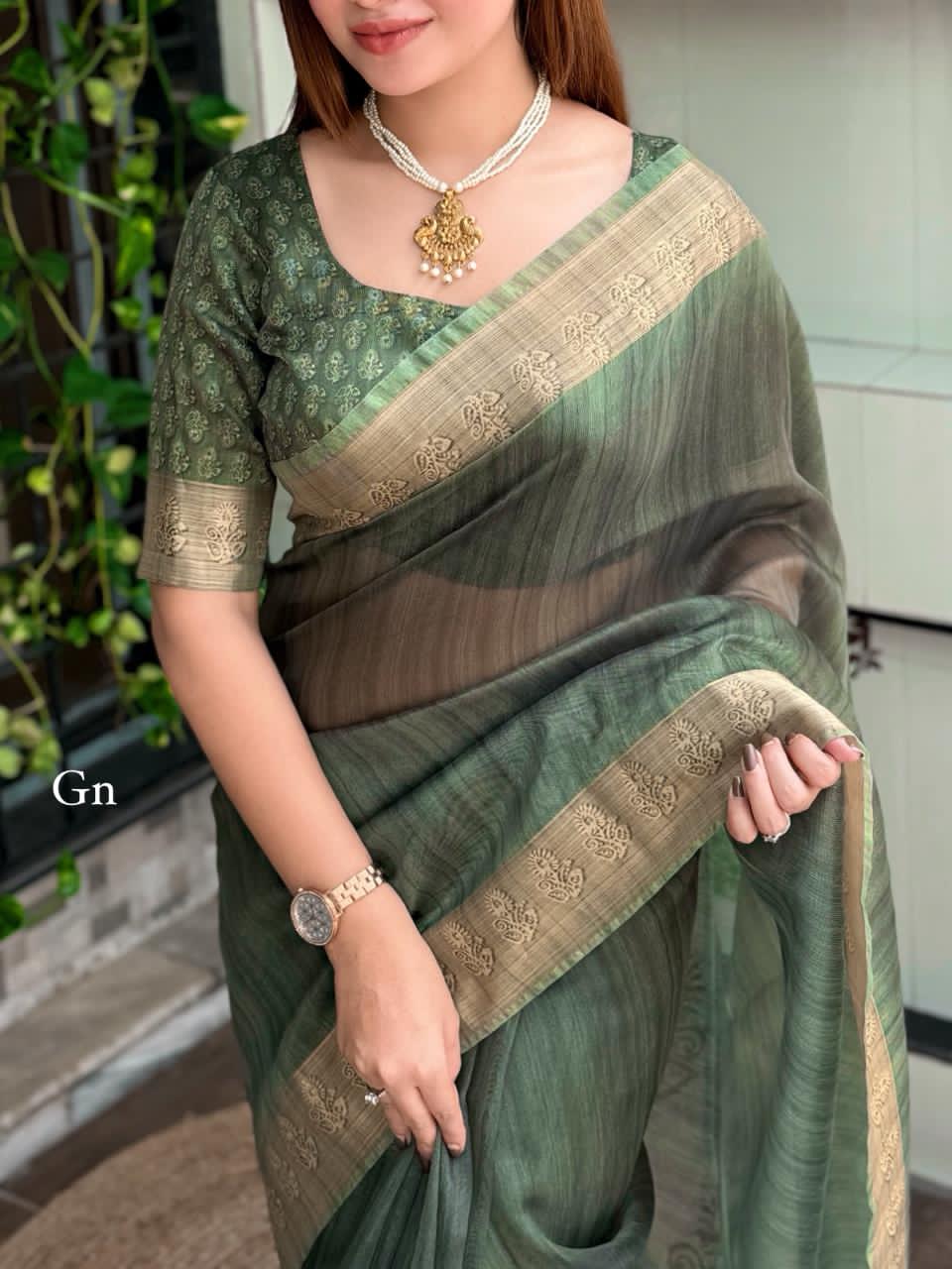 NC GLASS COTTON SAREE