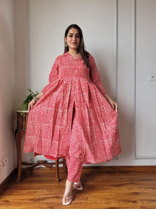 TRADITIONAL BAGRU HAND BLOCK PRINTED SUIT