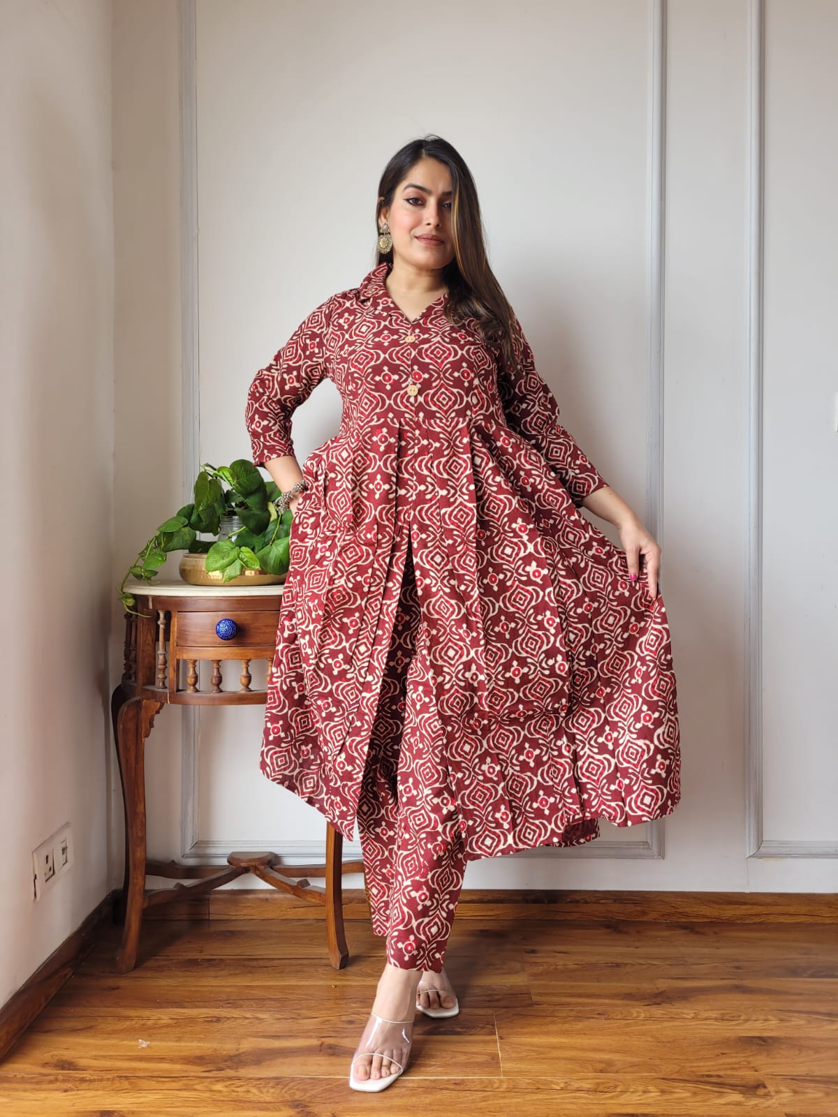 TRADITIONAL BAGRU HAND BLOCK PRINTED SUIT