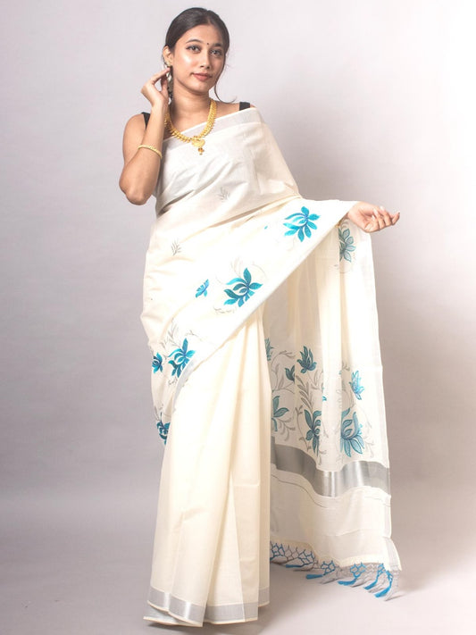 Traditional Kasavu Saree
