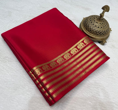 Semi Mysore Crape Silk Saree