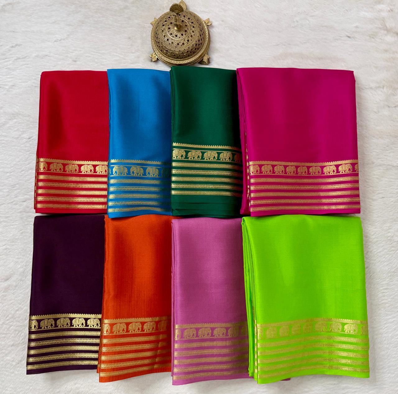 Semi Mysore Crape Silk Saree