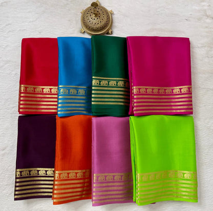 Semi Mysore Crape Silk Saree