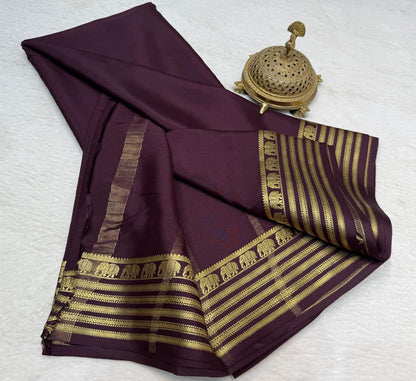Semi Mysore Crape Silk Saree