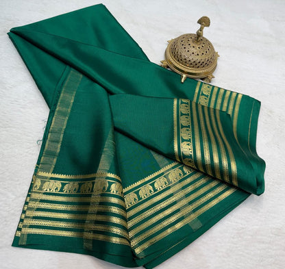 Semi Mysore Crape Silk Saree