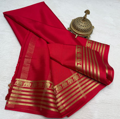 Semi Mysore Crape Silk Saree