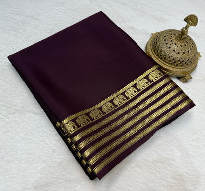 Semi Mysore Crape Silk Saree