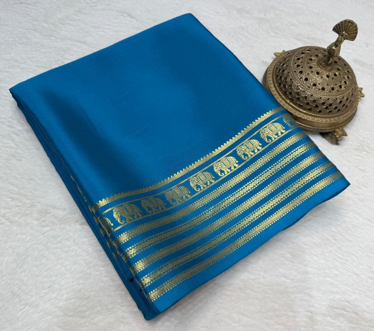 Semi Mysore Crape Silk Saree