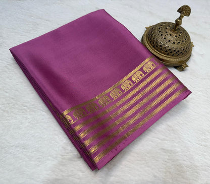Semi Mysore Crape Silk Saree