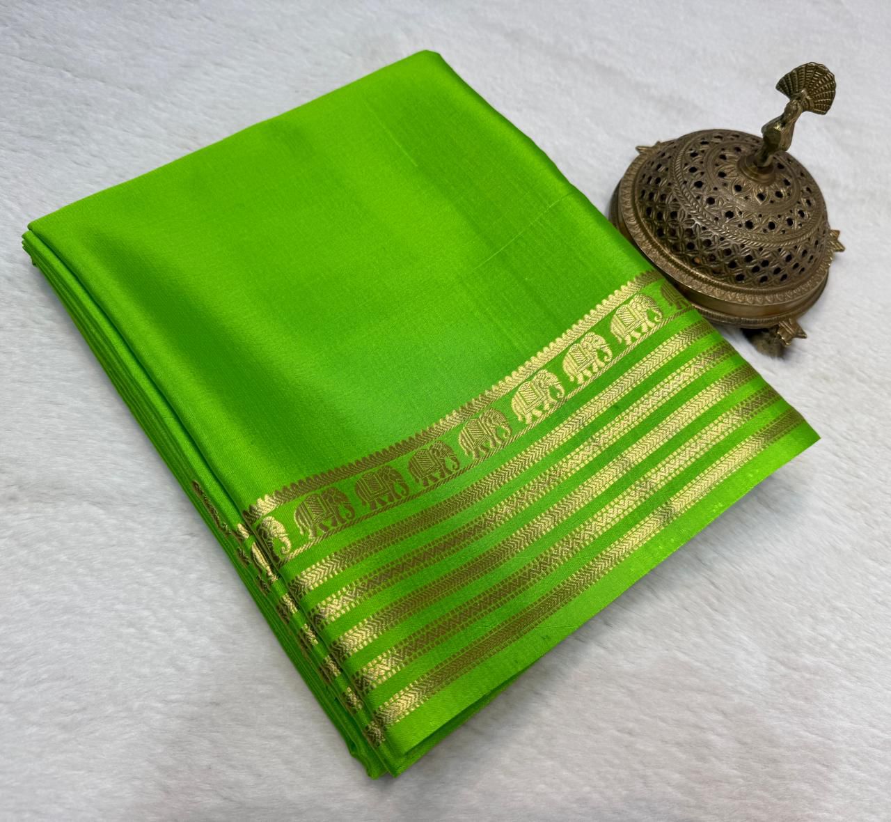 Semi Mysore Crape Silk Saree
