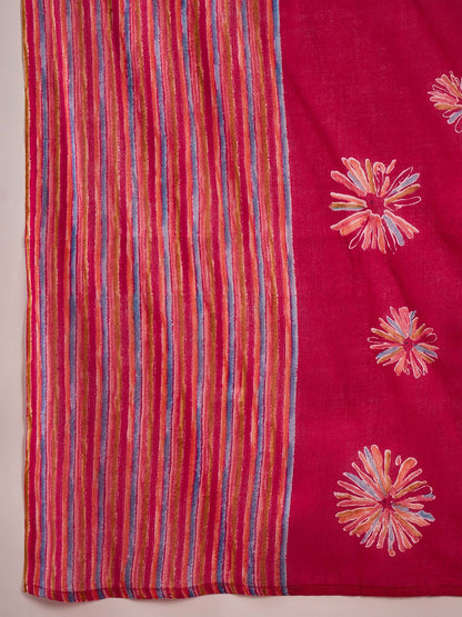 HAND WORK COTTON KURTI PANT DUPATTA SET